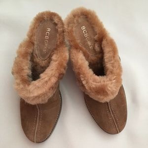 BCBG Suede Mules